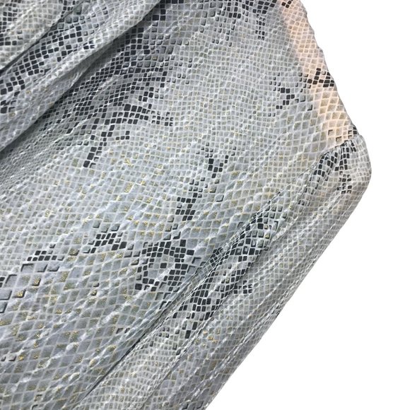 ADRIANNA PAPELL 100% Silk Vintage Snake Print Georgette Blouse Size 10 - Picture 4 of 9